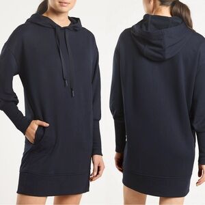 Athleta Navy Hoodie Tunic Dress